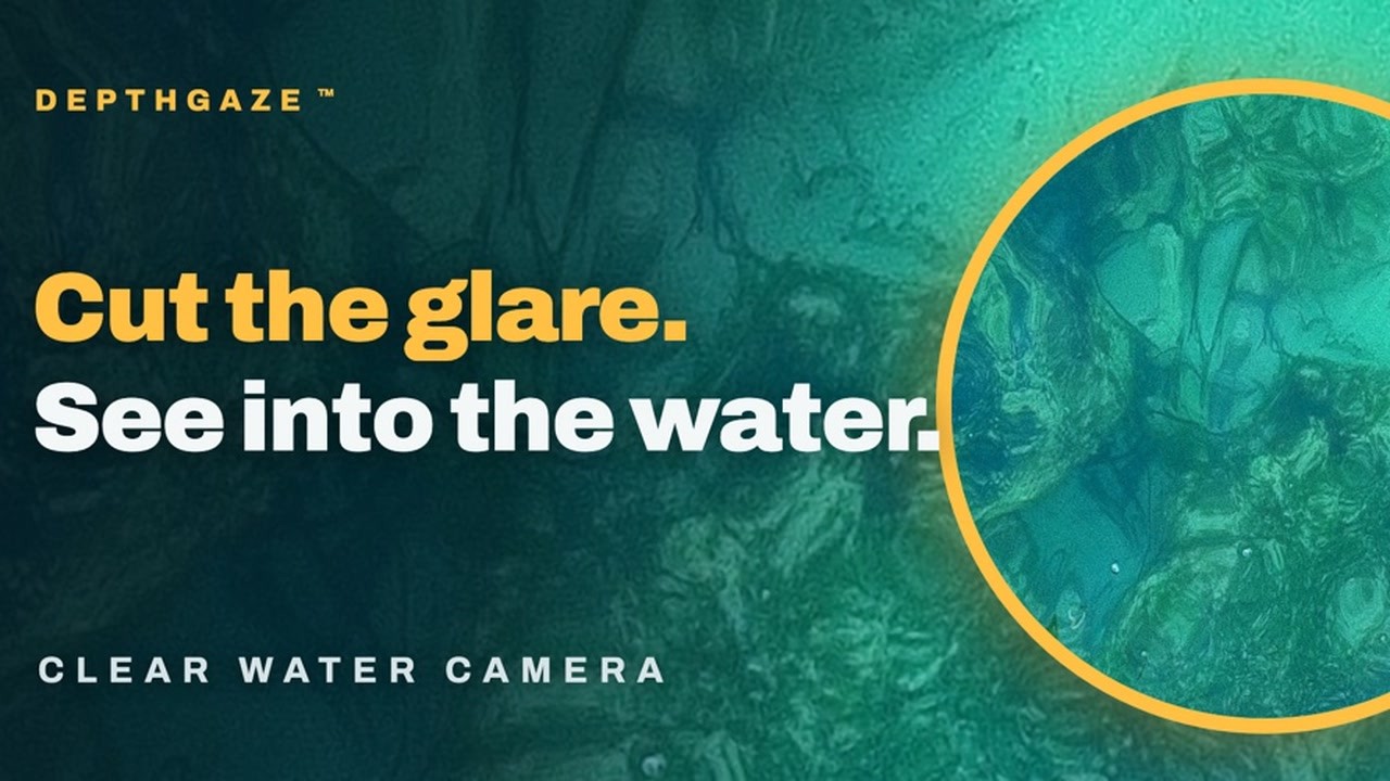 DepthGaze running over water — surface glare cut, bottom detail visible